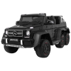 Auto Mercedes G63 6x6 MP4 dla dzieci Czarny + 2 Pedały gazu + Regulacja siedzenia + MP4 + LED + Bagażnik + Kufer dla rodzica